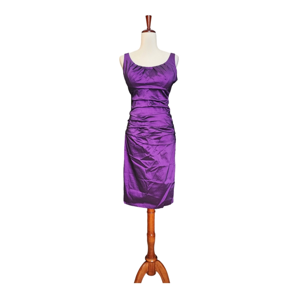 Melrose Purple Ruched Cocktail Dress, size 12